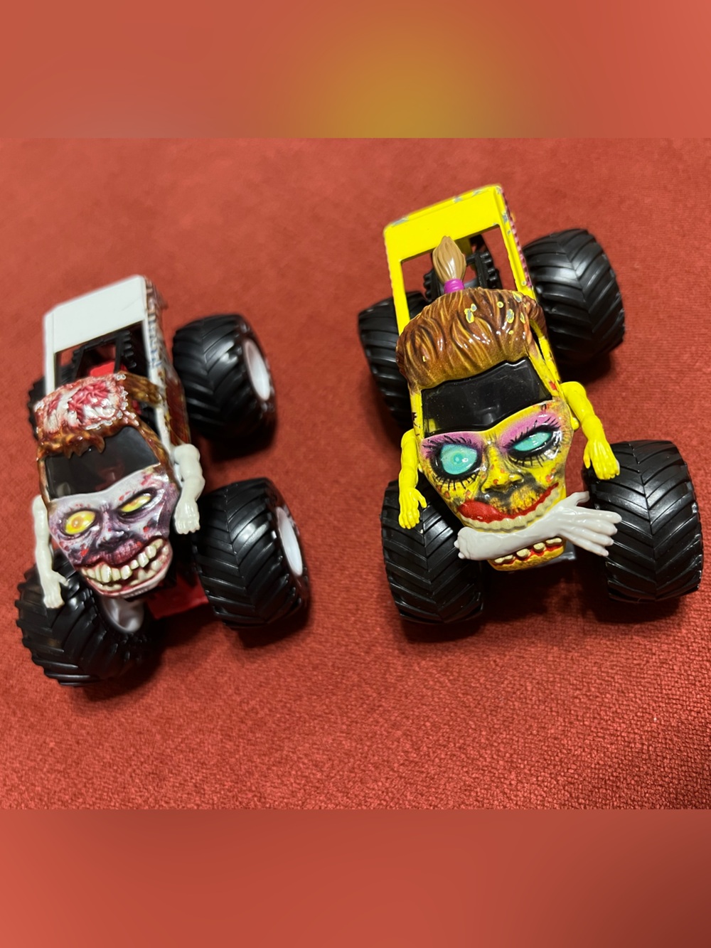Yellow Girl Zombie Ponytail & Zombie Monster Truck Monster Jam